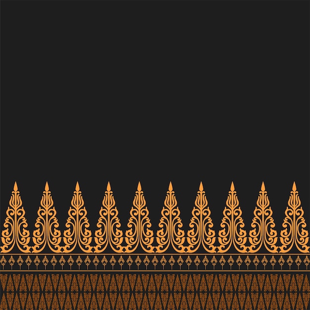 Corak Motif Pucuk Rebung kuntum mambang Melayu Songket patrones Tradicional Clásico tejido a mano