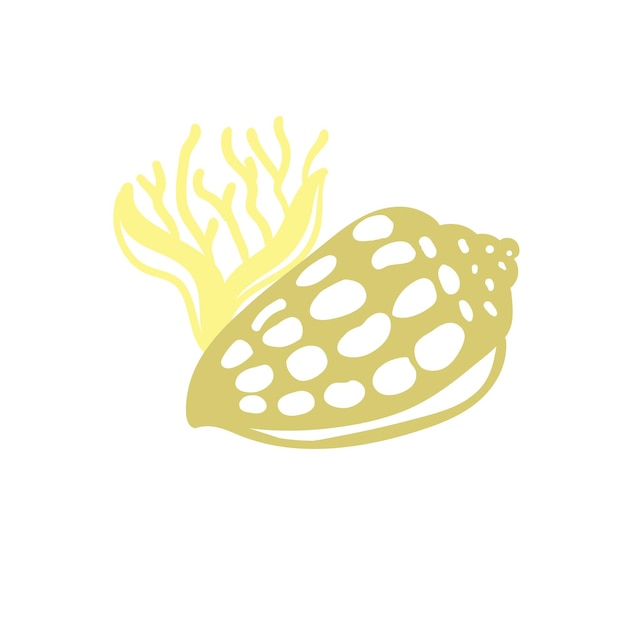 Vector coral con el vector svg de las conchas marinas