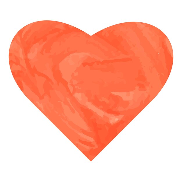 Corazón de acuarela rojo