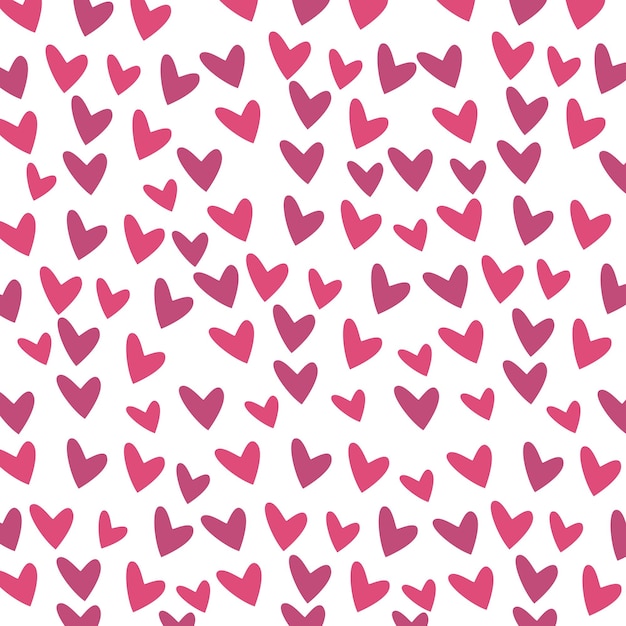 corazón de amor ilustración de patrón sin costuras dulce romántico corazones rosados impresión de fondo de San Valentín