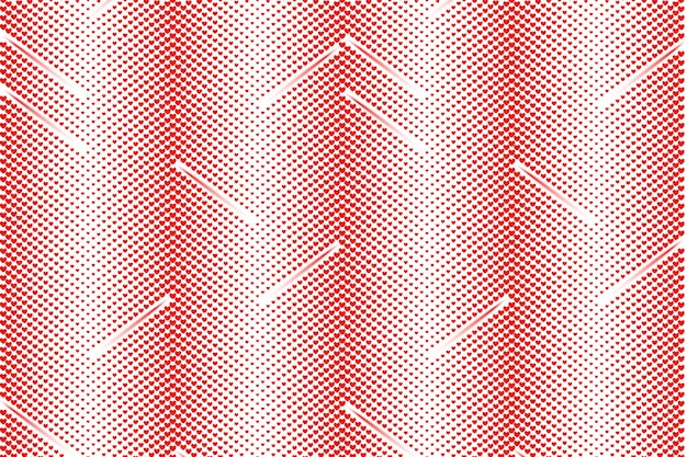 Corazón de amor rojo contorno abstracto sin costuras patrón de moda para el feliz día de San Valentín