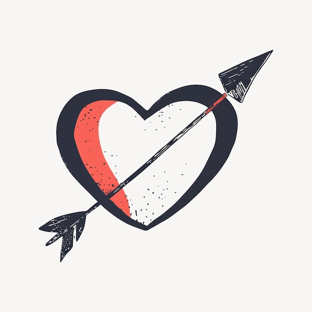 El corazón atravesado por una flecha