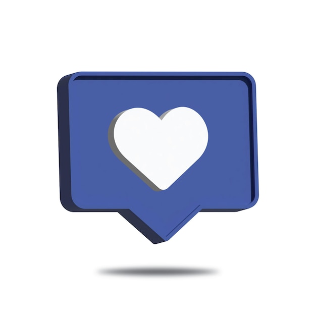 un corazón azul con un corazón blanco en él