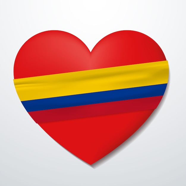 Corazón con la bandera de colombia