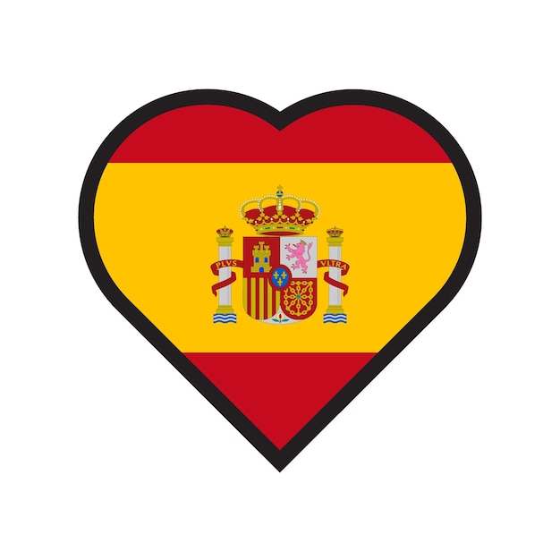Un corazón con la bandera española en él