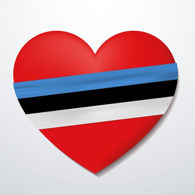 Vector corazón con bandera de estonia