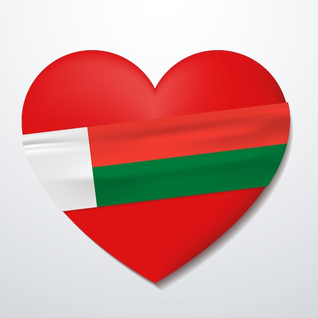 Vector corazón con bandera de madagascar