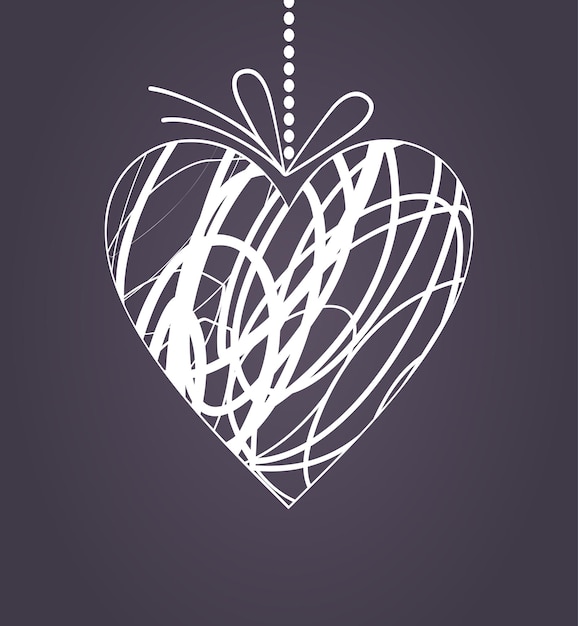 Vector corazón de boda2