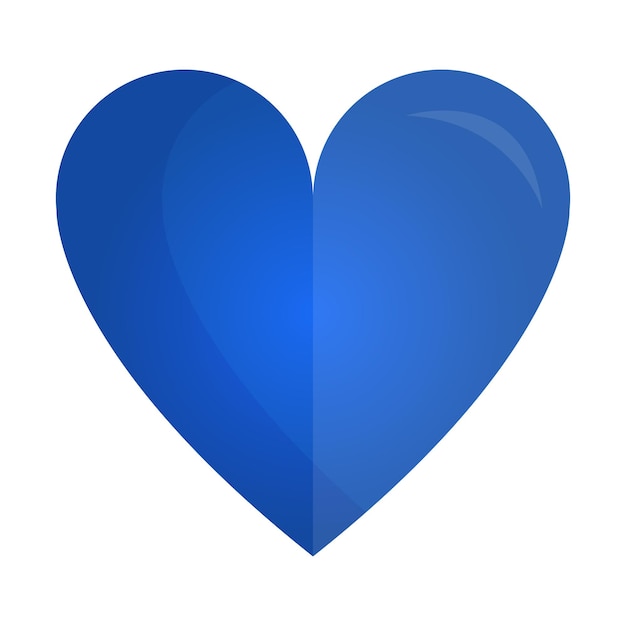 Corazón brillante corazón icono de dibujos animados signo o símbolo concepto de romance de San Valentín