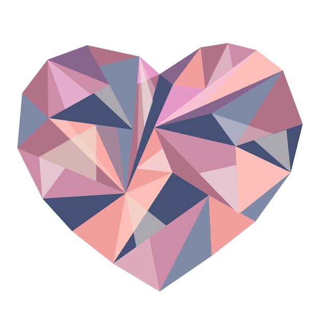 Corazón de color poligonal
