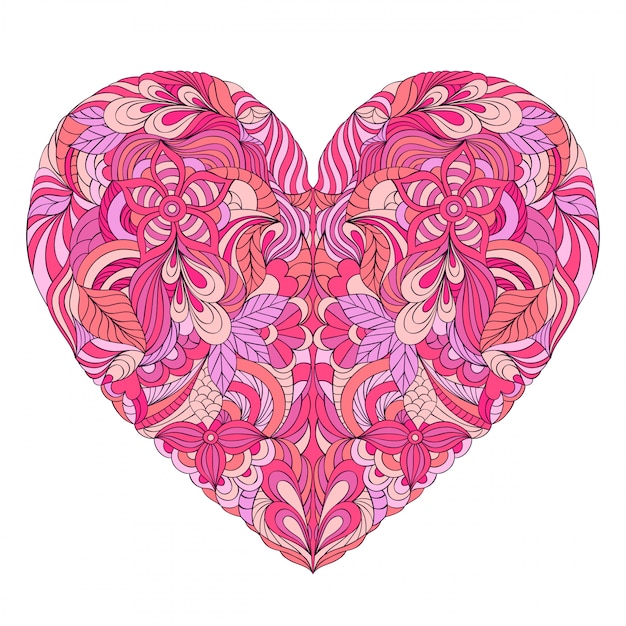 corazón de colores sobre fondo blanco