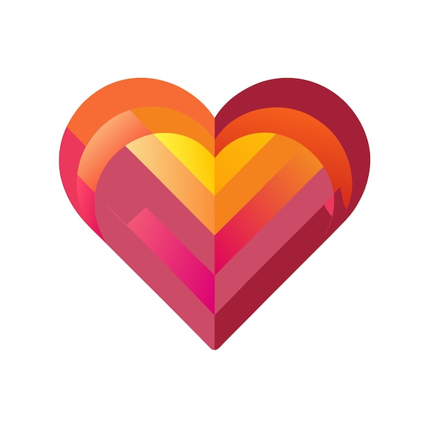 un corazón colorido con la palabra amor en él