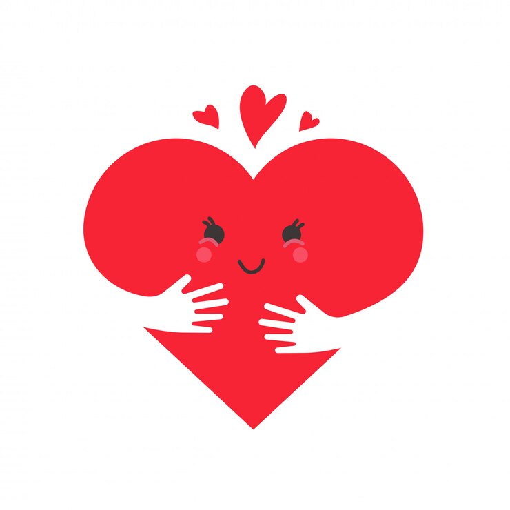 Vector corazón en el concepto de amor