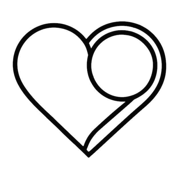 un corazón con un corazón dibujado en él
