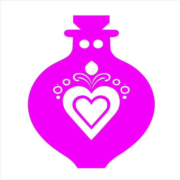 corazón con un corazón diseño de arte vectorial de amor