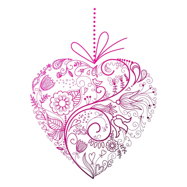 un corazón con un corazón que dice amor en él