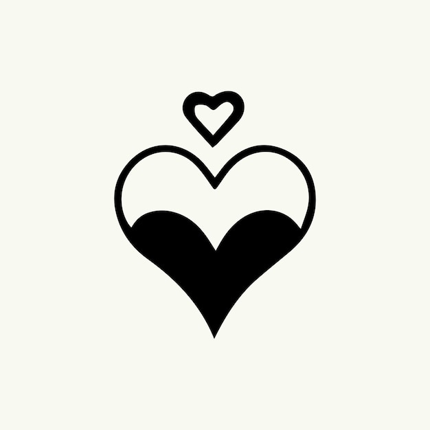 Corazón dibujado a mano Corazón caligrafía Corazón Vector aislado sobre fondo blanco Ilustración vectorial