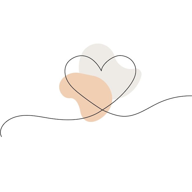 Corazón dibujado a mano con flecha Símbolo de amor dibujo de línea de arte Ilustración vectorial