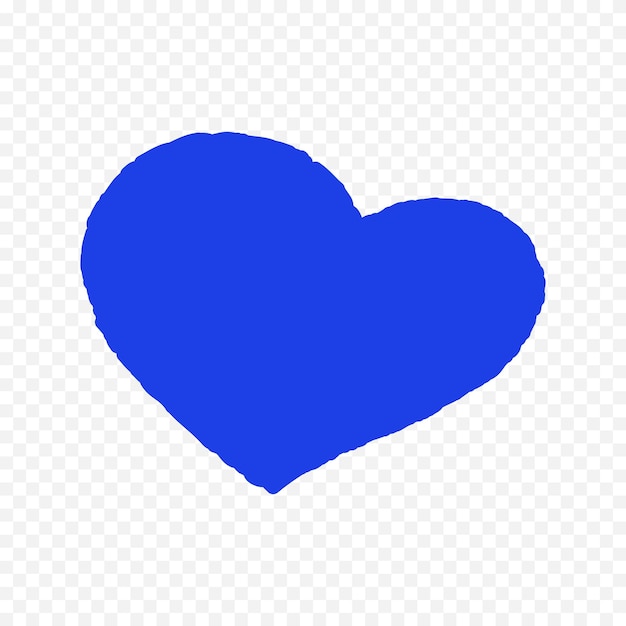Corazón dibujado a mano sobre fondo blanco El día de San Valentín Elementos vectoriales Corazón formas amor