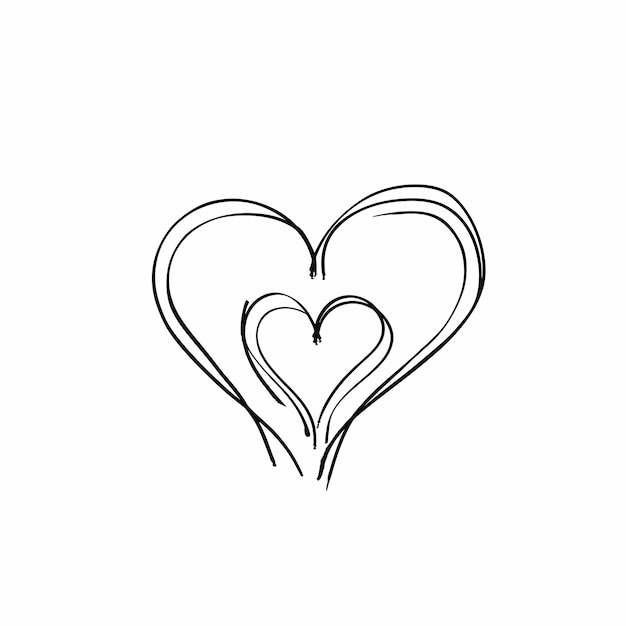 Corazón dibujado a mano