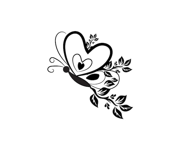 un corazón con un diseño de flor en él