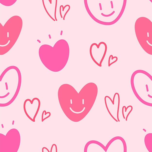 Corazón doodle dibujado a mano de fondo transparente para papel tapiz envolviendo San Valentín