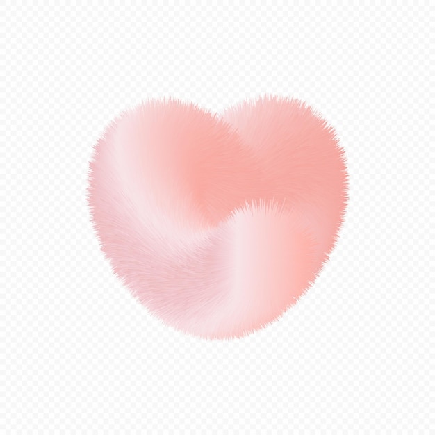 Corazón esponjoso para diseño web e ilustraciones. vector