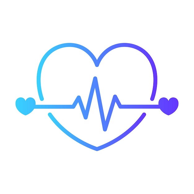 Corazón con estilo de gradiente de ritmo cardíaco