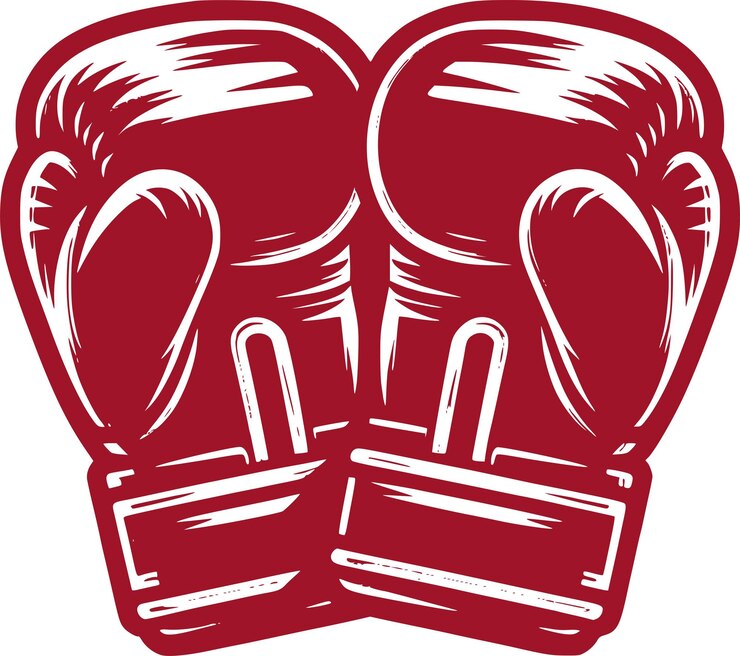 un corazón con un fondo rojo que dice boxeo en él