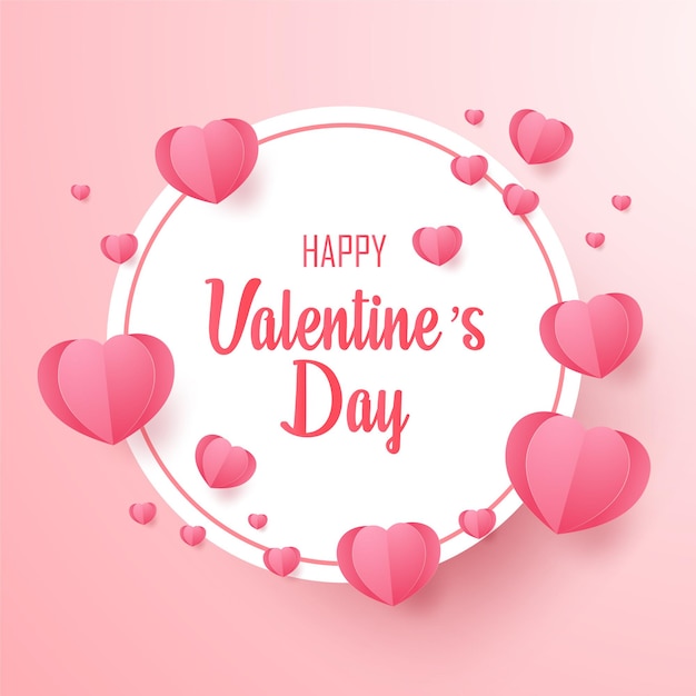 un corazón en forma de papel estilo artístico amor día de san valentín Origami hecho globo aerostático