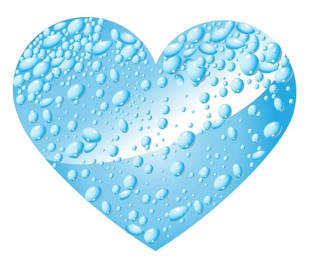 Corazón de gotas de agua