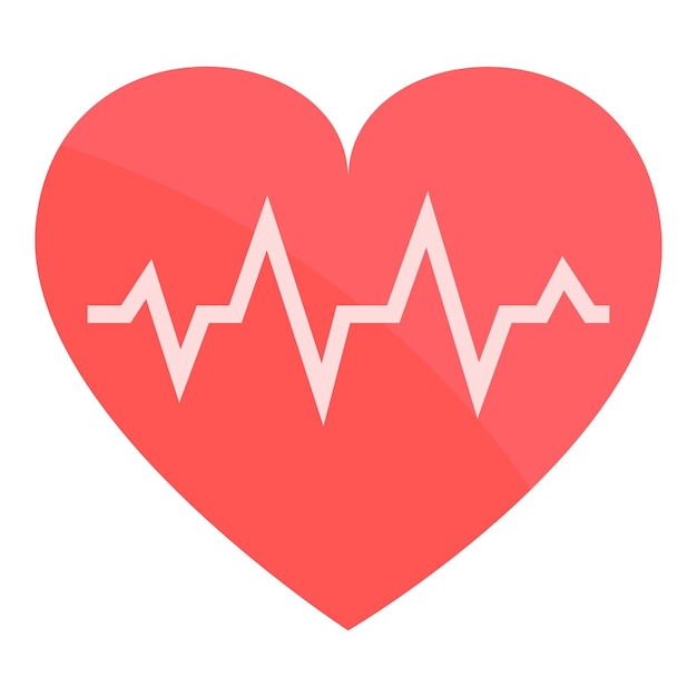 Corazón, gráfico, latido, icono, caricatura, vector, tasa, corazón, dolor, enfermedad