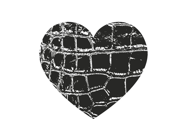 Corazón de grunge de angustia aislado con textura concreta Elemento para tarjeta de felicitación Boda de San Valentín Concepto creativo