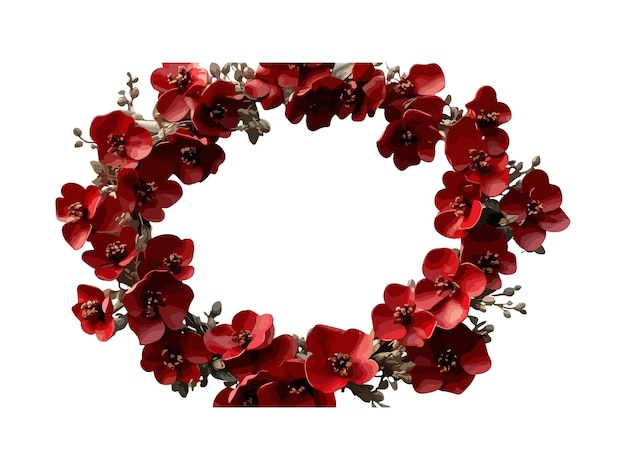 un corazón hecho de flores rojas con la palabra i love en la parte inferior