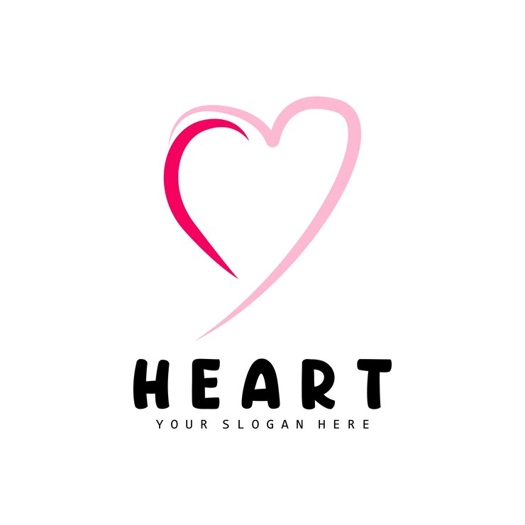 Corazón Logo Amor Diseño Día de San Valentín Vector Amor Corazón Icono Ilustración Plantilla