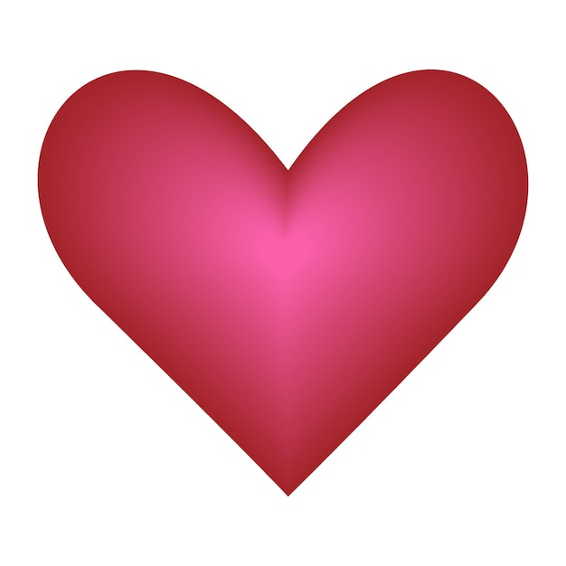 Corazón luminoso voluminoso brillante abstracto para el Día de San Valentín en tonos rojos de moda Diseño para tarjetas