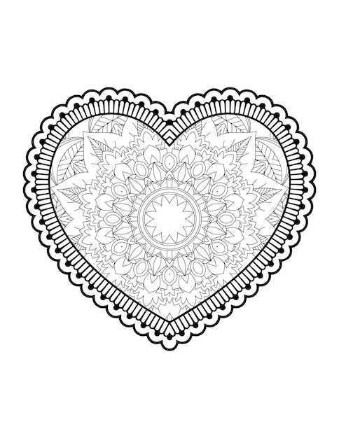 Corazón con mandala floral. corazón mandala.love.corazón ornamental con mandala.mehndi flor corazón.