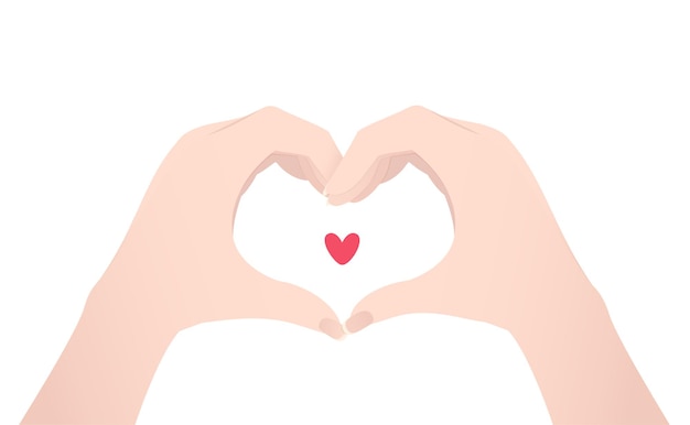 corazón de la mano