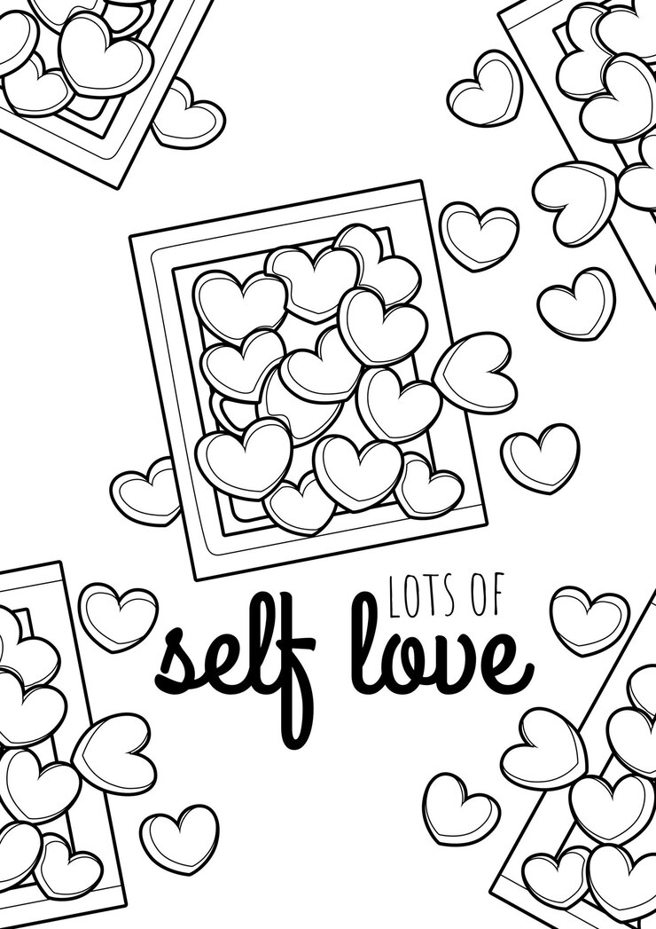 Corazón Marco Acto De Amor Páginas Para Colorear Para Niños Y Adultos