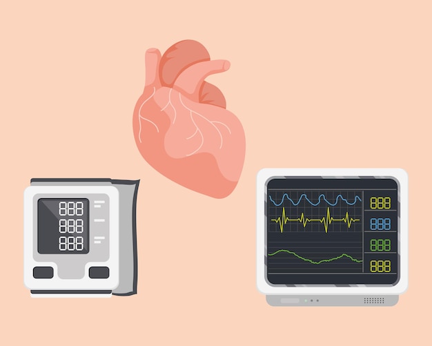 Corazón y monitores