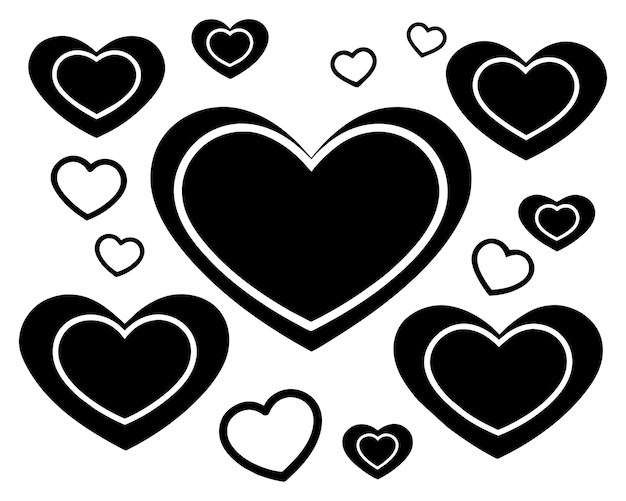 un corazón negro con las palabras " corazón " en la parte inferior
