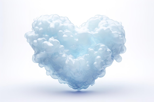 el corazón nube y cielo azul