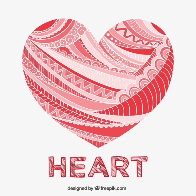 Vector corazón ornamental