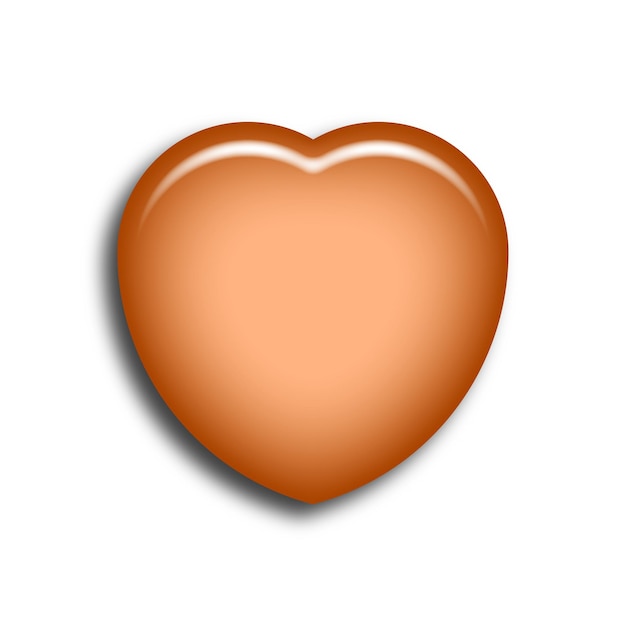 Corazón de oro vectorial en 3d