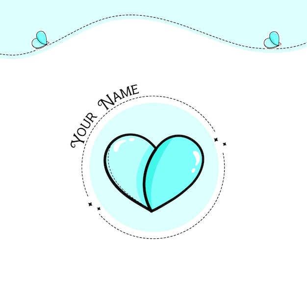 un corazón que dice nombre nombre en él