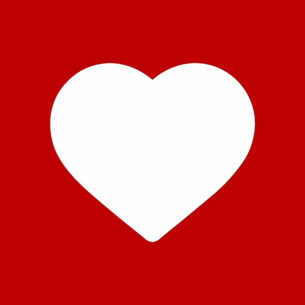 un corazón que es rojo y blanco