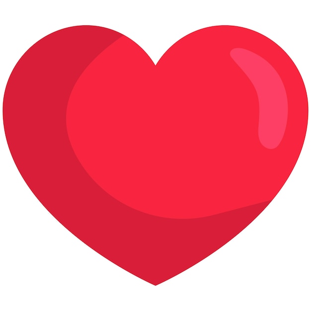 Corazón rojo aislado sobre fondo blanco