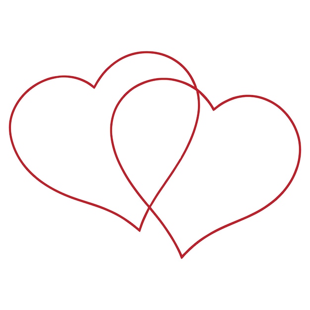 Un corazón rojo aislado