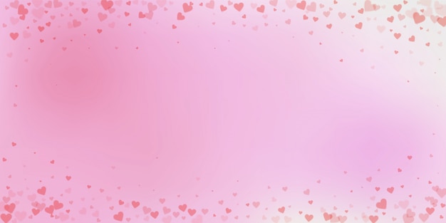 Corazón rojo amor confetis. Viñeta de San Valentín