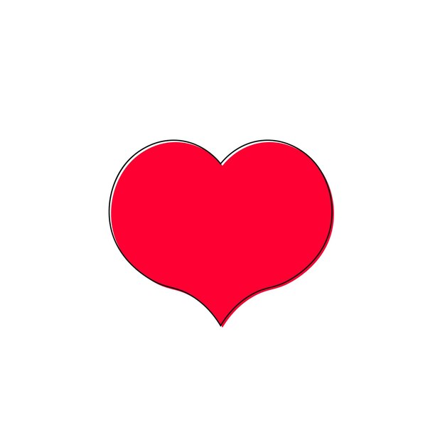 un corazón rojo con un corazón rojo en él